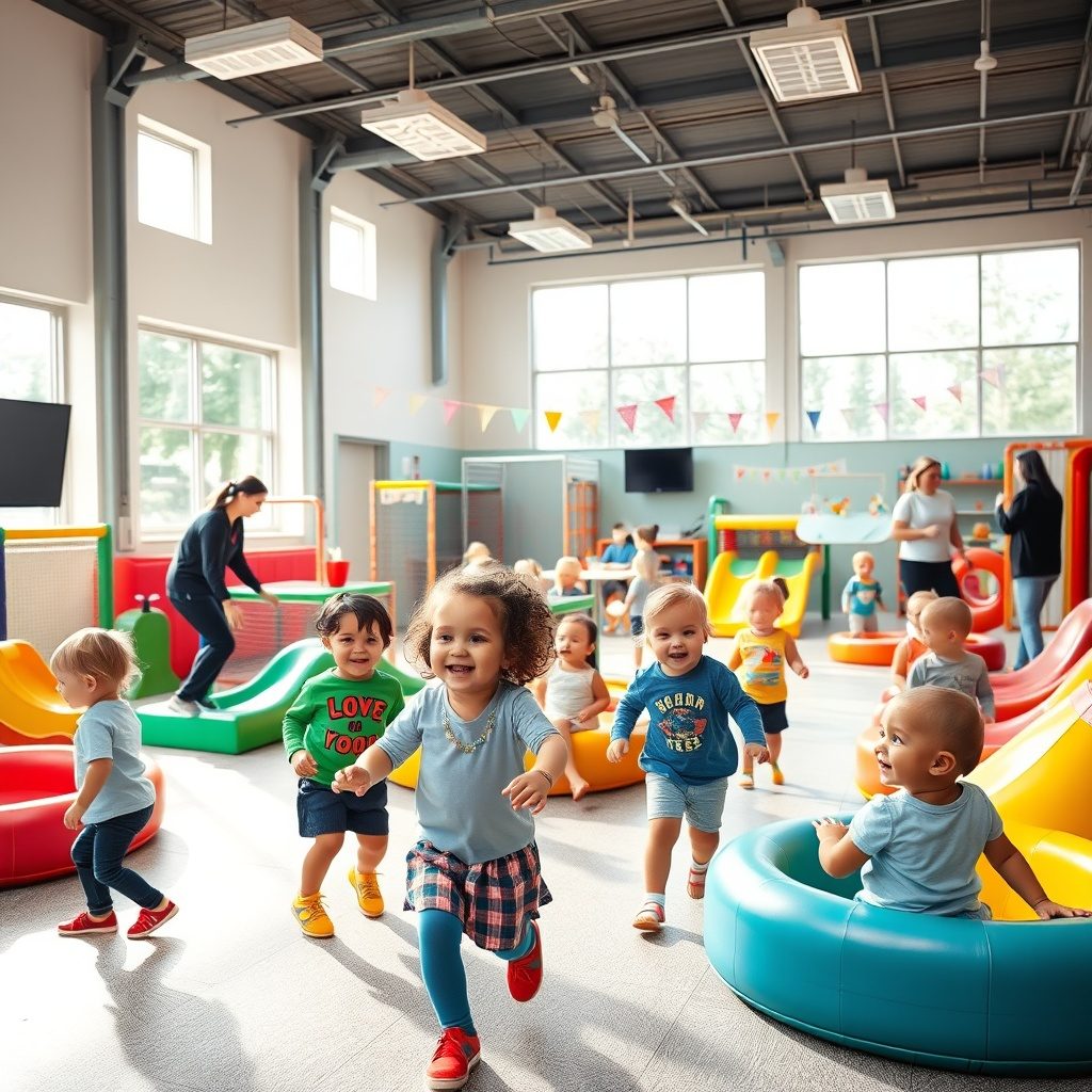 Lapsia leikkimässä Playhallissa